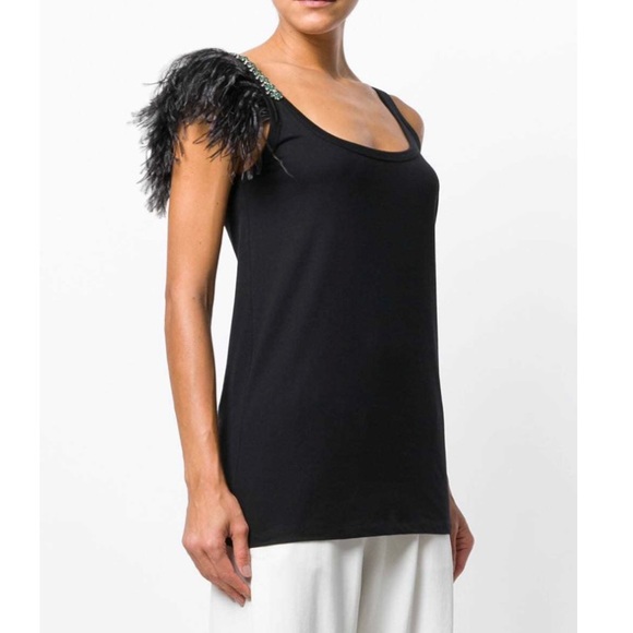 N.21 Top with feathers and charms - Picture 2 of 3